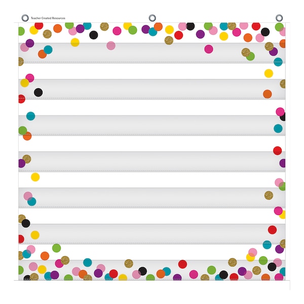 Teacher Created Resources Confetti 7 Pocket Chart, 28in x 28in 20327 - main